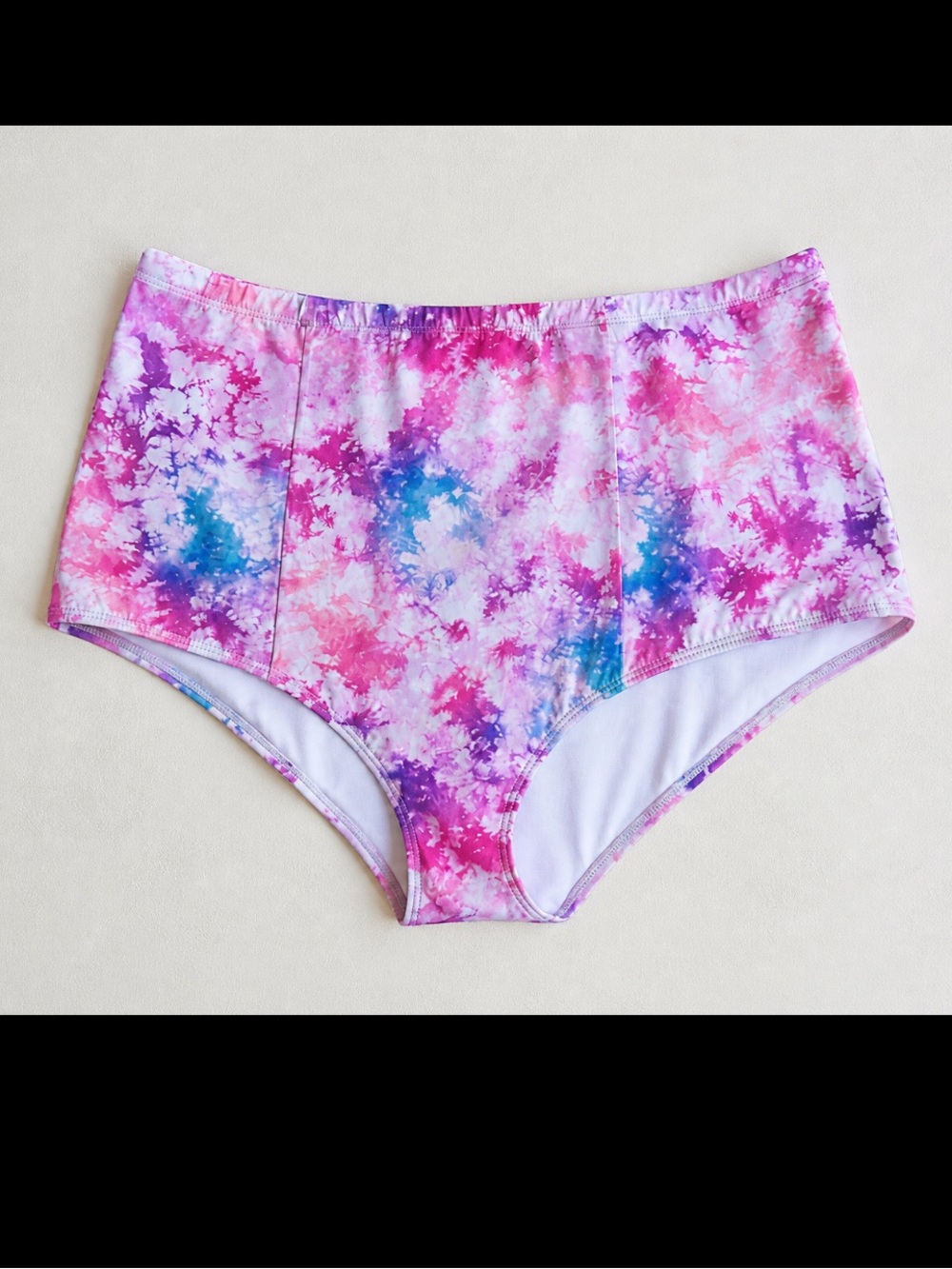 Torrid High Waisted Swim Bottoms 2X Plus Size Tie Dye Pink Purple Blue